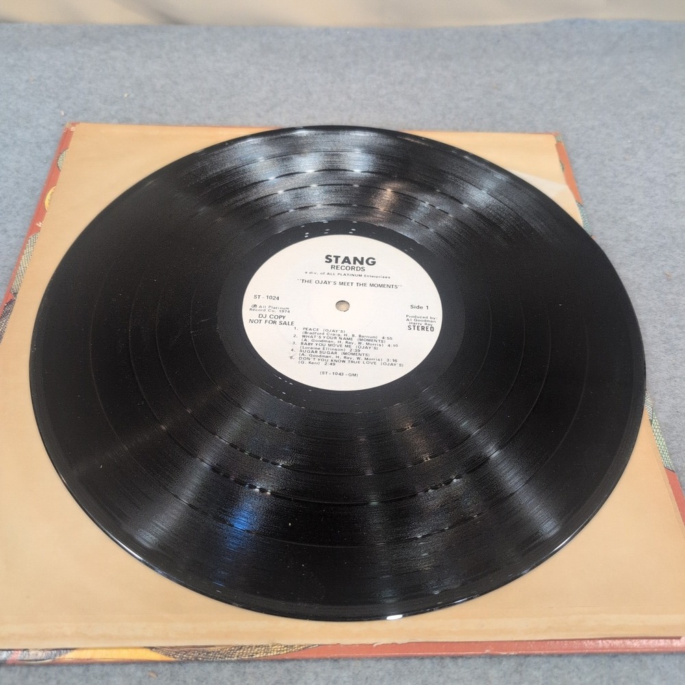 The O'Jays Meet The Moments LP Stang ST-1024 DJ Copy Promo White Label 1974 - Picture 3 of 6
